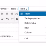 TinyMCE Advance Add Table