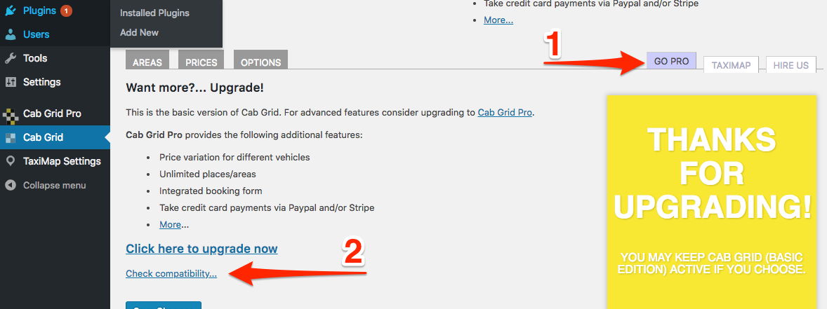 Cab Grid Compatibility Test