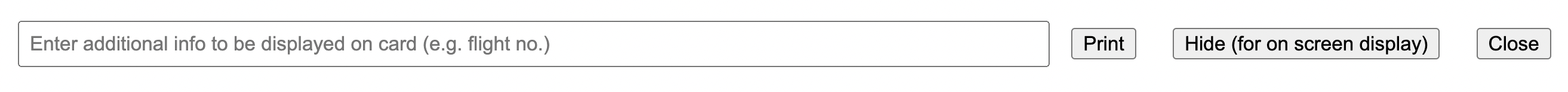 Nameplate inputs